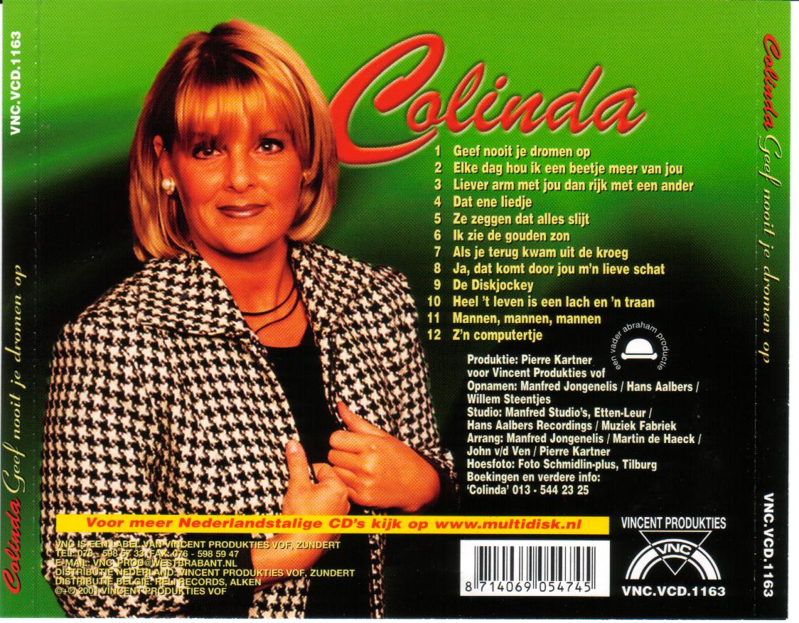 Colinda  Geef Nooit Je Dromen Op : Back